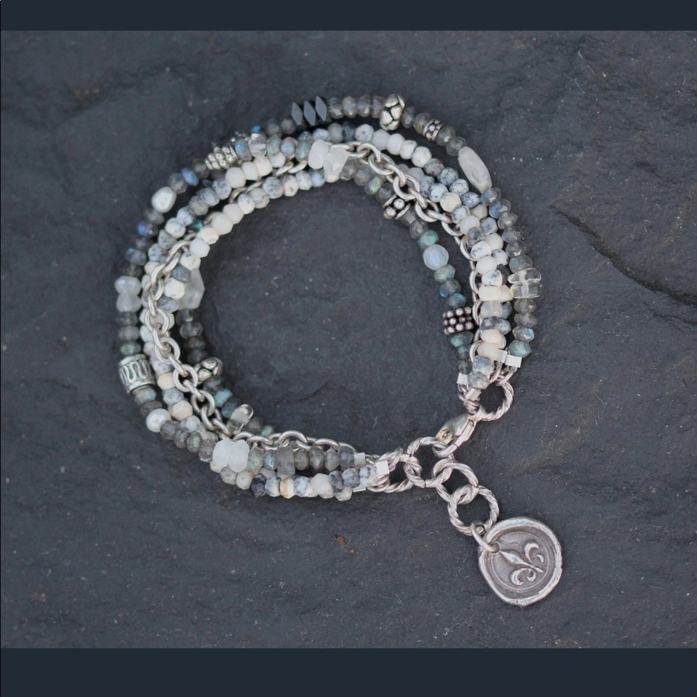French Grey Bohemian Bracelet